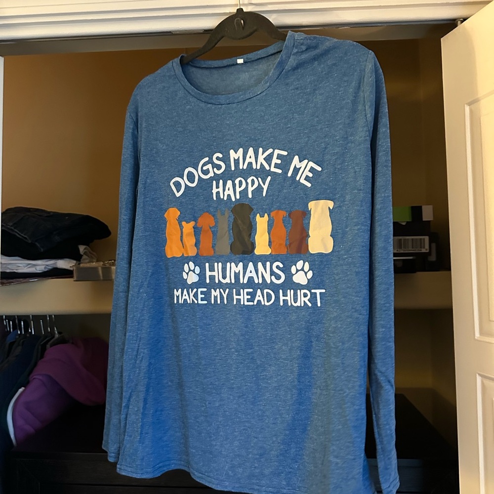 Blue Dog Lover Long Sleeve Shirt